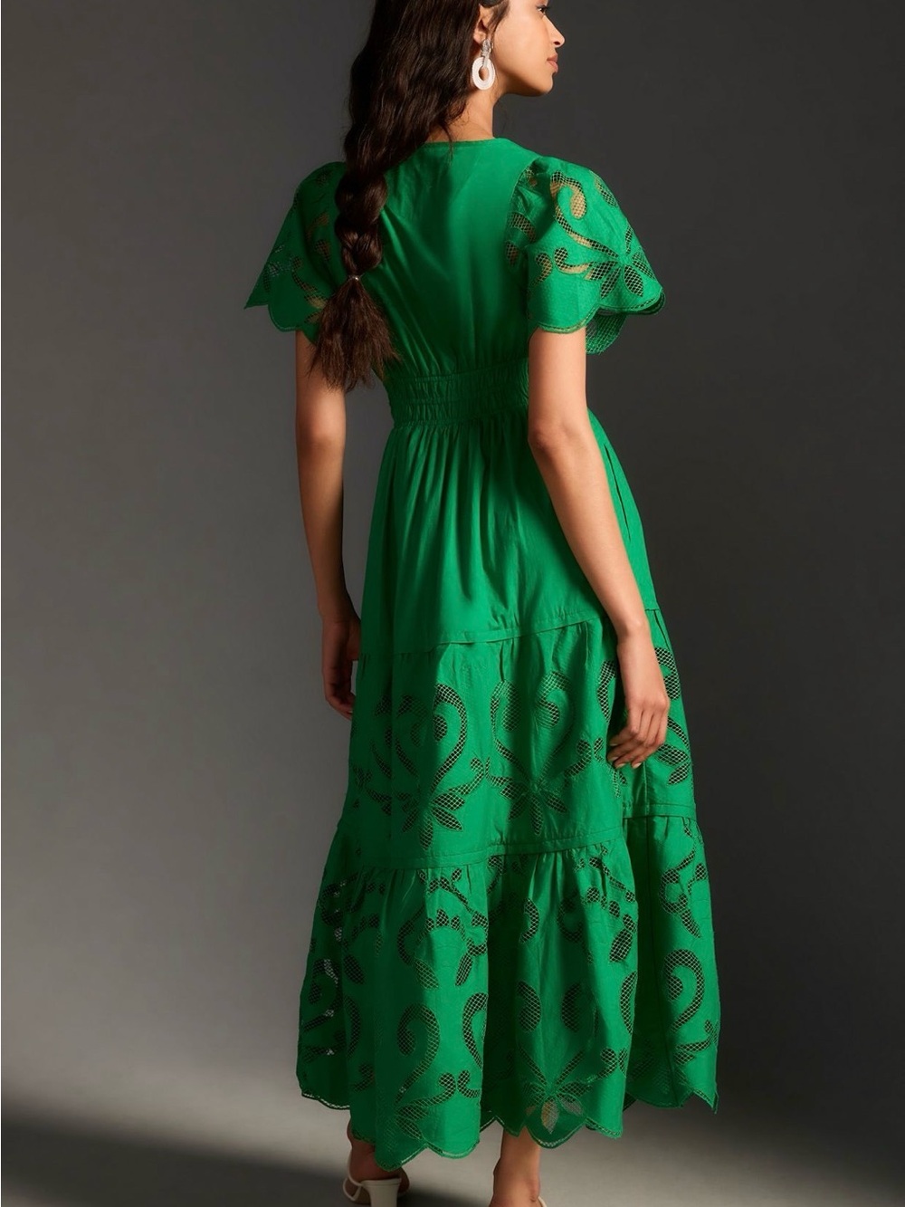 Anthropologie Somerset Cutwork Tiered Maxi Dress - Picture 2 of 13